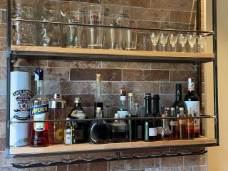 Pensile tavernetta porta bottiglie Ferro e Legno